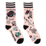 Tattooed Lady Adult Crew Socks One Size Fits Most By FootClothes