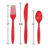Classic Red Assorted Premium Plastic Cutlery, 24 Count