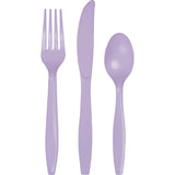Luscious Lavender Assorted Premium Plastic Cutlery, 24 Count