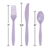 Luscious Lavender Assorted Premium Plastic Cutlery, 24 Count