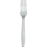 Premium Plastic Shimmering Silver Forks, 24 Pack by Creative Converting