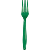 Premium Plastic Emerald Forks, 24 Pack By Creative Converting