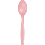 Premium Plastic Classic Pink Spoons, 24 Pack By Creative Converting