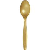 Premium Plastic Glittering Gold Spoons, 24 Pack By Creative Converting