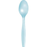 Premium Plastic Pastel Blue Spoons, 24 Pack By Creative Converting