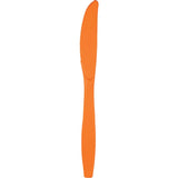 Sunkissed Orange Premium Plastic Knives, 24 Count By Creative Converting