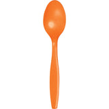 Premium Plastic Sunkissed Orange Spoons, 24 Pack By Creative Converting