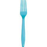 Premium Plastic Bermuda Blue Forks, 24 Pack By Creative Converting