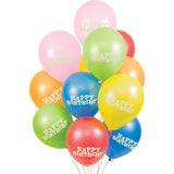 12" Assorted Happy Birthday Latex Balloons, 1 Count By Creative Converting
