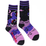 Evil Unicorn Adult Crew Socks One Size Fits Most By FootClothes