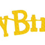 11" Diamond Sparkle Happy Birthday Banner – Gold