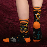 Vintage Black Cat Adult Crew Socks One Size Fits Some By FootClothes