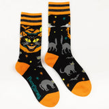 Vintage Black Cat Adult Crew Socks One Size Fits Some By FootClothes