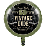 Vintage Dude 60th 18" Mylar Balloon