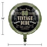 Vintage Dude 60th 18" Mylar Balloon