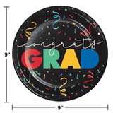 Grad Cap Toss 9" Dinner Plates