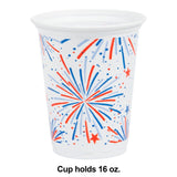 Patriotic Plastic 16 oz Cups