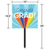 Rainbow Grad Yard Sign