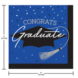 School Spirit Cobalt Beverage Napkins