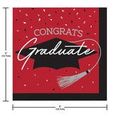 School Spirit Red Beverage Napkins
