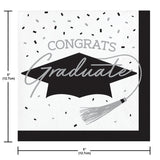 School Spirit White Beverage Napkins