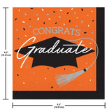 School Spirit Orange Luncheon Napkins
