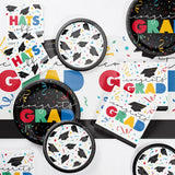 Grad Cap Toss 9" Dinner Plates