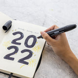 Double-Tip Black Permanent Marker 2 Pack By Bazic Products