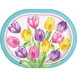 Trendy Tulips Oval Platter
