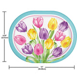 Trendy Tulips Oval Platter