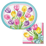 Trendy Tulips Oval Platter