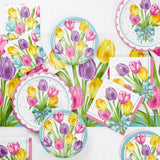 Trendy Tulips Beverage Napkins
