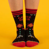 Game Over 80s Adult Crew Socks One Size Fits Most By FootClothes