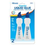 Clear Glue 2.7 oz, 2 Pack By Bazic Products