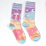 Mystic Kitty Adult Crew Socks One Size Fits Most By FootClothes
