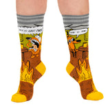 This is fine/Not Fine Adult Crew Socks One Size Fits Most By FootClothes