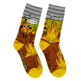 This is fine/Not Fine Adult Crew Socks One Size Fits Most By FootClothes