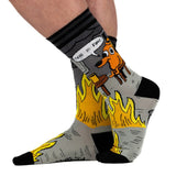 This is Fine Noir Adult Crew Socks One Size Fits Most By FootClothes