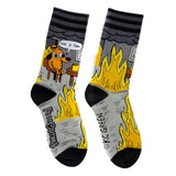 This is Fine Noir Adult Crew Socks One Size Fits Most By FootClothes