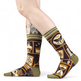 Cabinet of Curiosities Adult Crew Socks One Size Fits Most By FootClothes