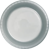 Shimmering Silver Premium Plastic Luncheon Plates By Creative Converting