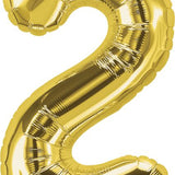 Gold Number 2 Foil 34" Balloon By the Mayflower Distributing Company