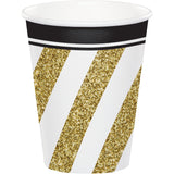 Black and Gold 9 oz Paper Cups