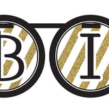 Black and Gold Birthday Circle Ribbon Banner
