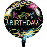 Birthday Glow Party Metallic 18" Foil Balloon By Creative Converting