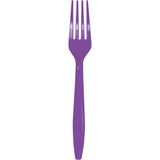 Premium Plastic Amethyst Forks, 24 Pack By Creative Converting