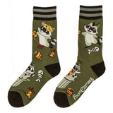 Trash Panda Pizza Adult Crew Socks One Size Fits Most By FootClothes