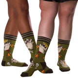 Trash Panda Pizza Adult Crew Socks One Size Fits Most By FootClothes