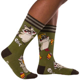 Trash Panda Pizza Adult Crew Socks One Size Fits Most By FootClothes