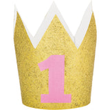 Pink 1st Birthday Crown